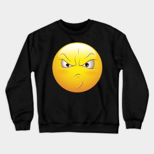 Angry Smiley Face Emoticon Crewneck Sweatshirt